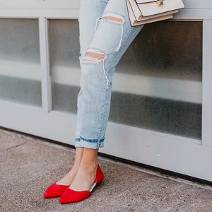 NWT!!! Vixen Rollasole Red Pointed Foldable/Roll Up Shoes